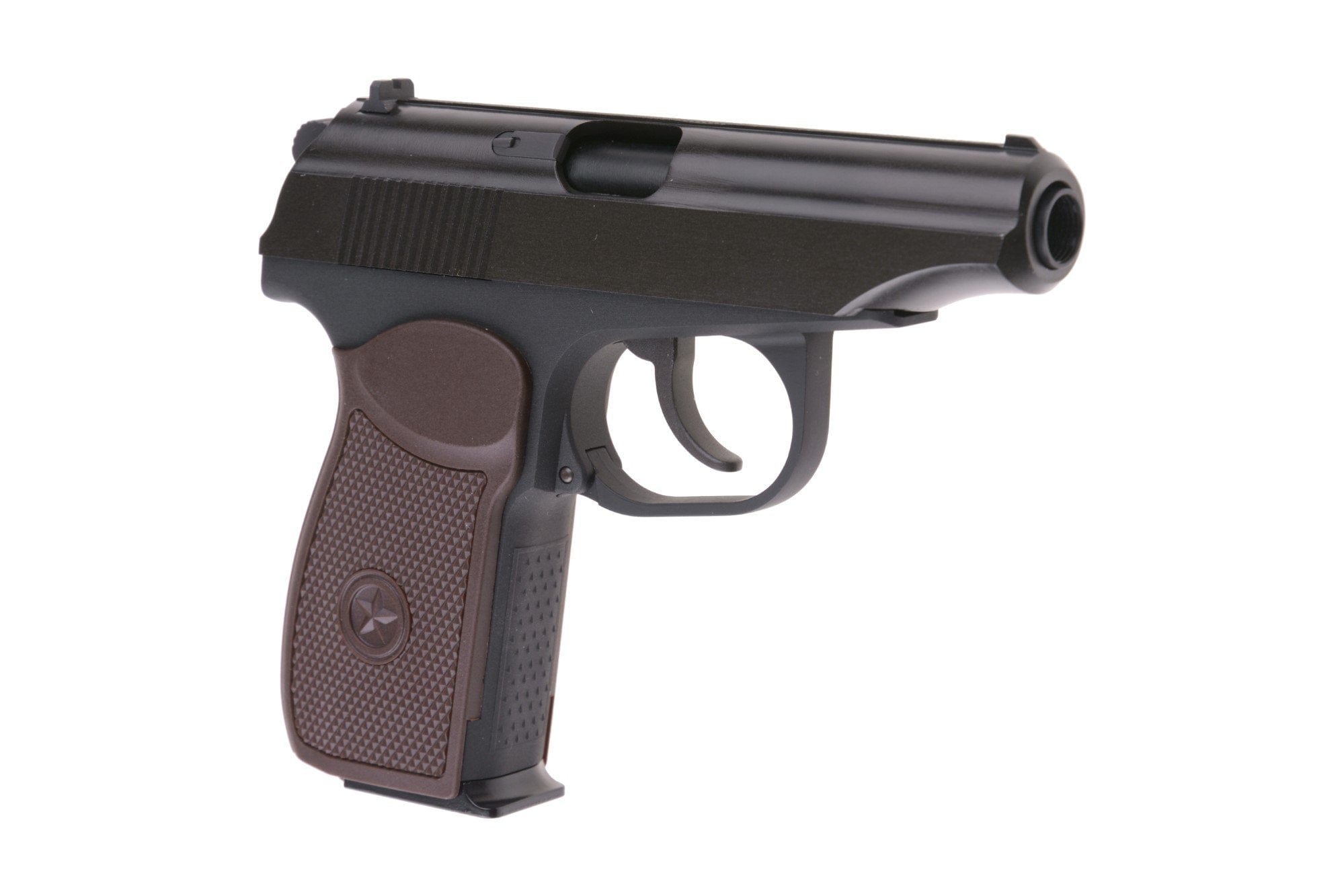 Suppressed MK Pistol Replica - Black/Brown Grip by WE on Airsoft Mania Europe