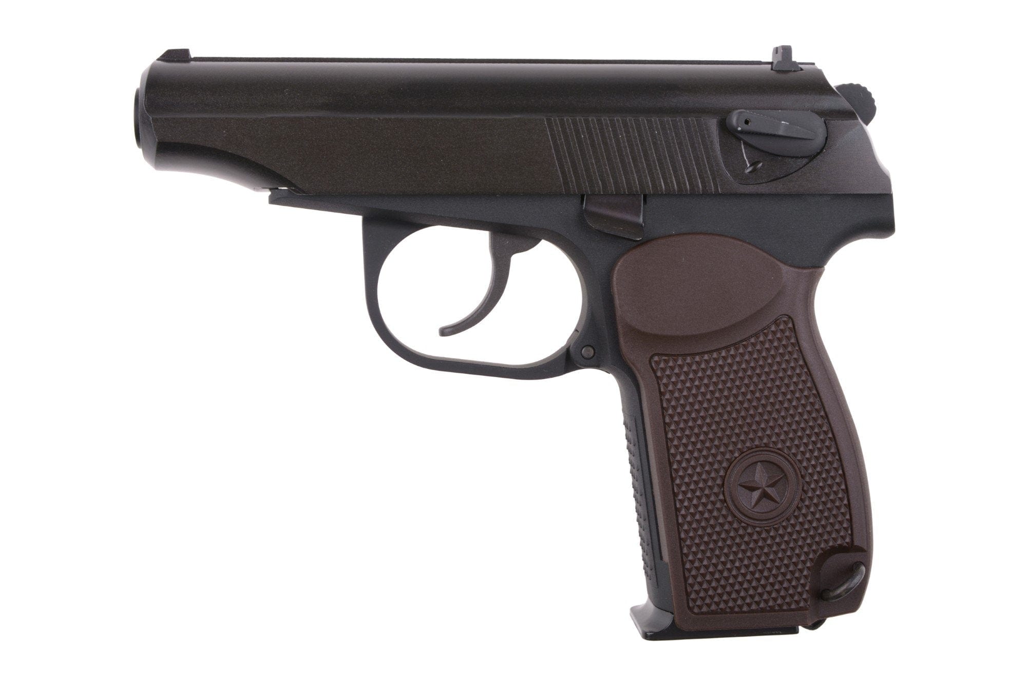 Suppressed MK Pistol Replica - Black/Brown Grip by WE on Airsoft Mania Europe