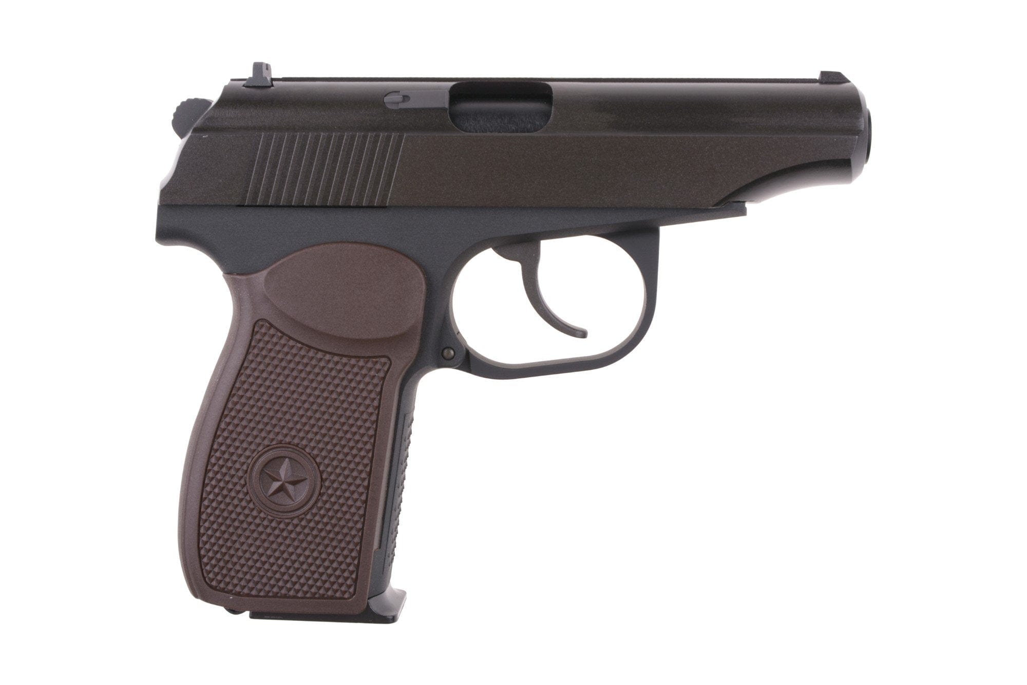 Suppressed MK Pistol Replica - Black/Brown Grip by WE on Airsoft Mania Europe