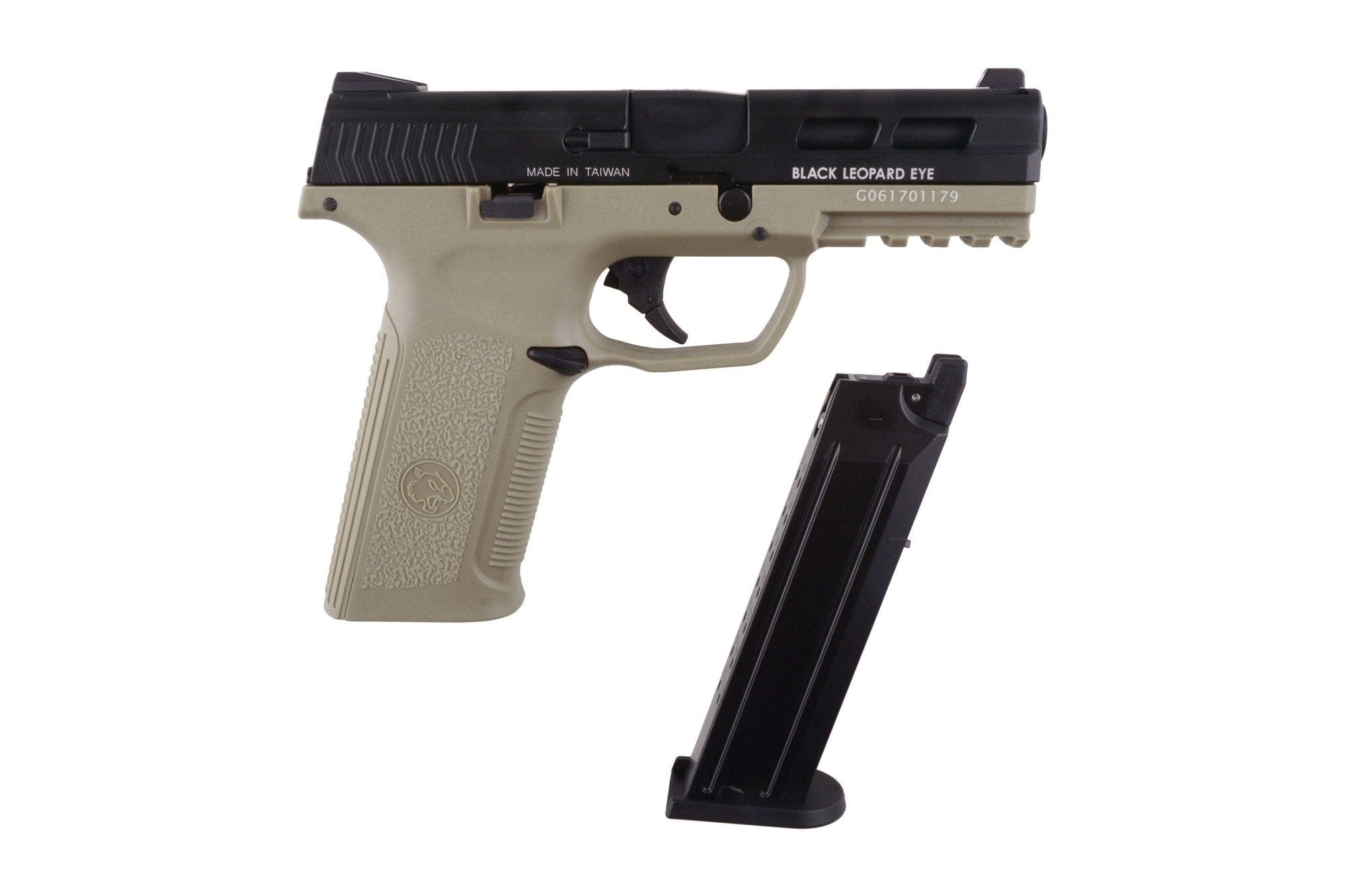 BLE XAE Pistol Replica - Black/Tan by ICS on Airsoft Mania Europe