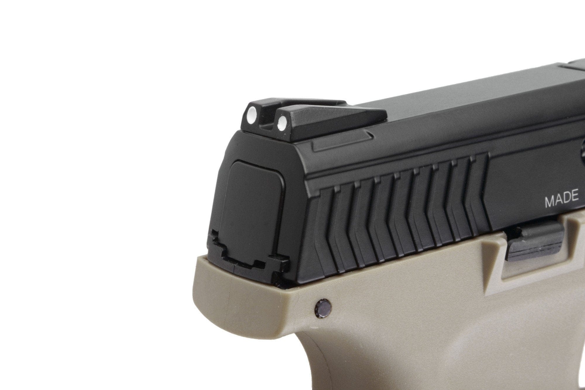 BLE XAE Pistol Replica - Black/Tan by ICS on Airsoft Mania Europe