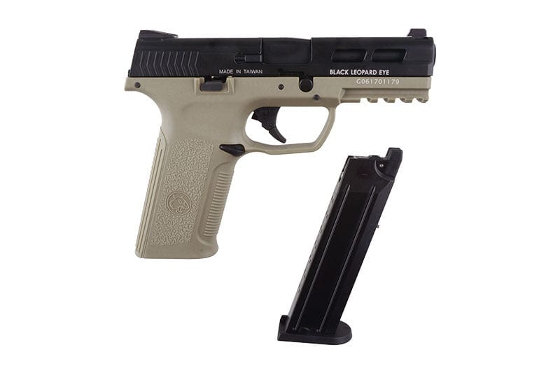 BLE XAE Pistol Replica - Black/Tan by ICS on Airsoft Mania Europe