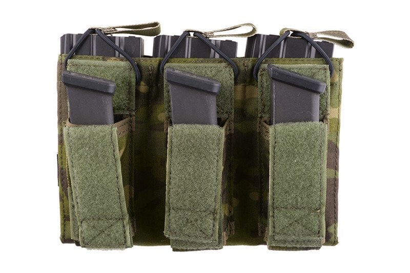 Triple Open Top Pouch for M4/M16 + Pistol Magazines - Multicam Tropic