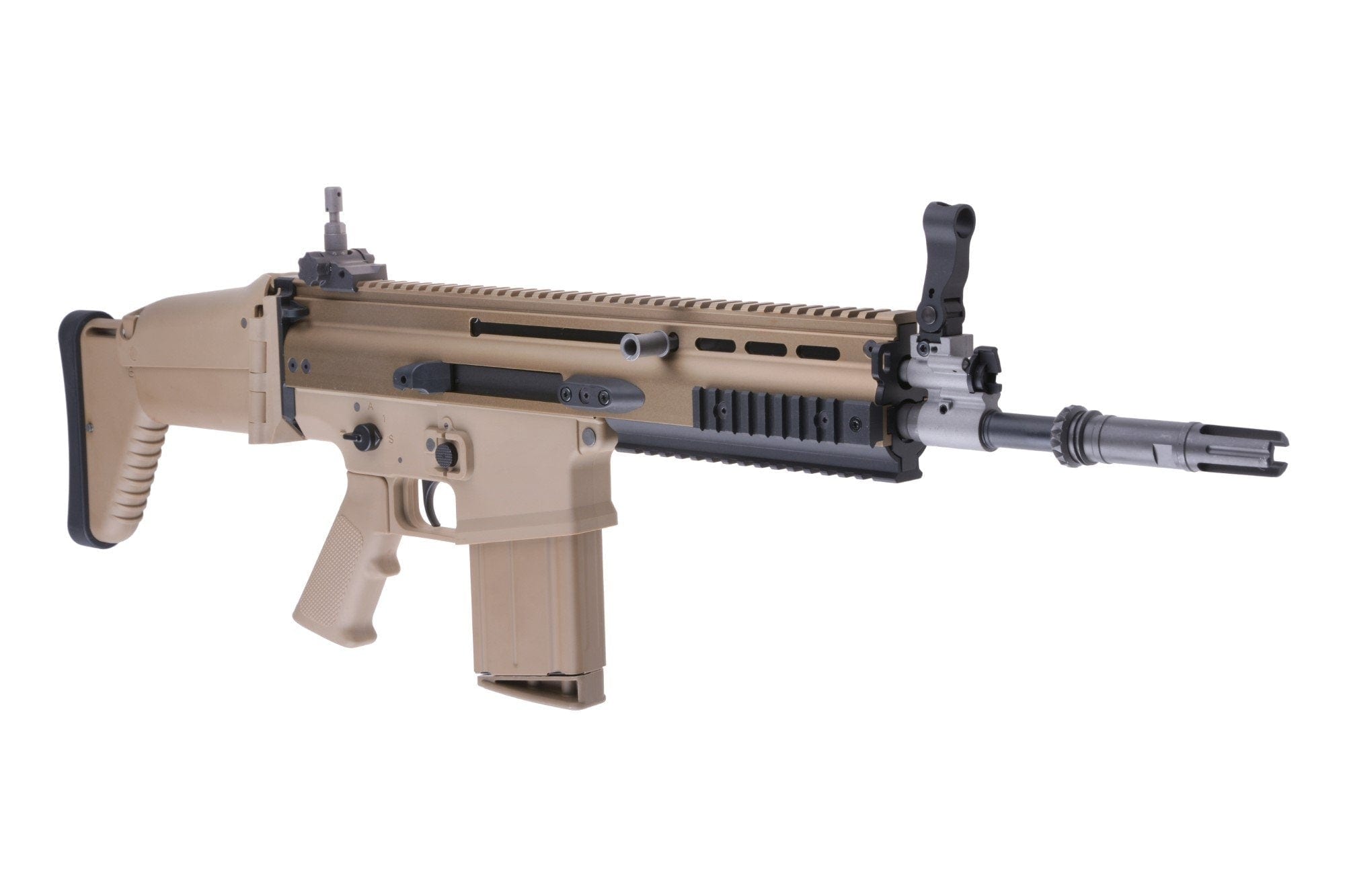 WE MK17 MOD 0 Open Bolt Assault Rifle Replica - Tan by WE on Airsoft Mania Europe