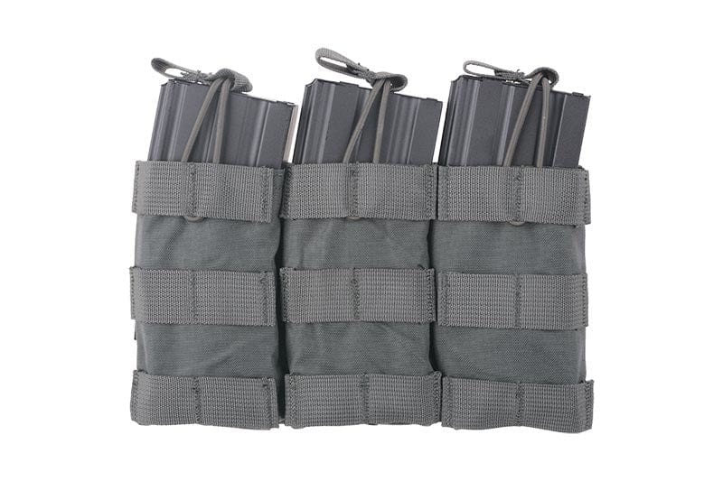 Triple Open Top Pouch for M4 / M16 Magazine - green foliage