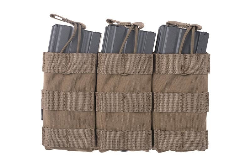 Triple Open Top Pouch for M4 / M16 Magazine - coyote brown by Emerson Gear on Airsoft Mania Europe