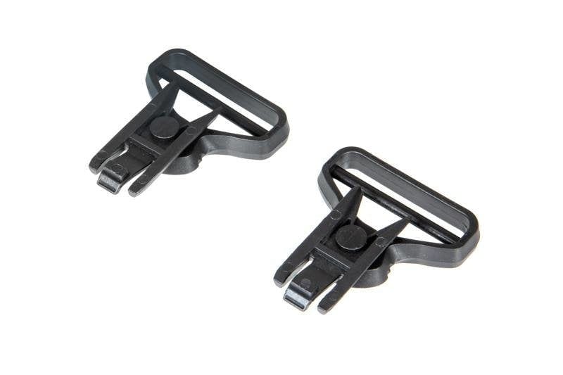 Gogle clips for helmets - black