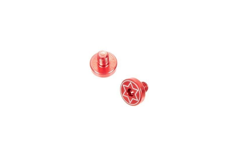 Set of 2 Screws for 1911 Replica Grip Panels - red
