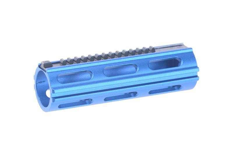 Aluminum piston with 14 tapered steel teeth