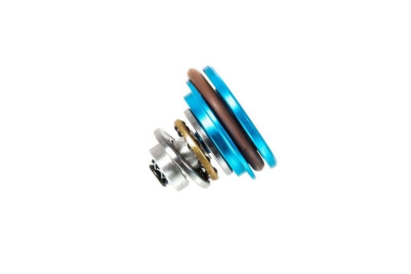 CNC aluminum piston head with a double o-ring