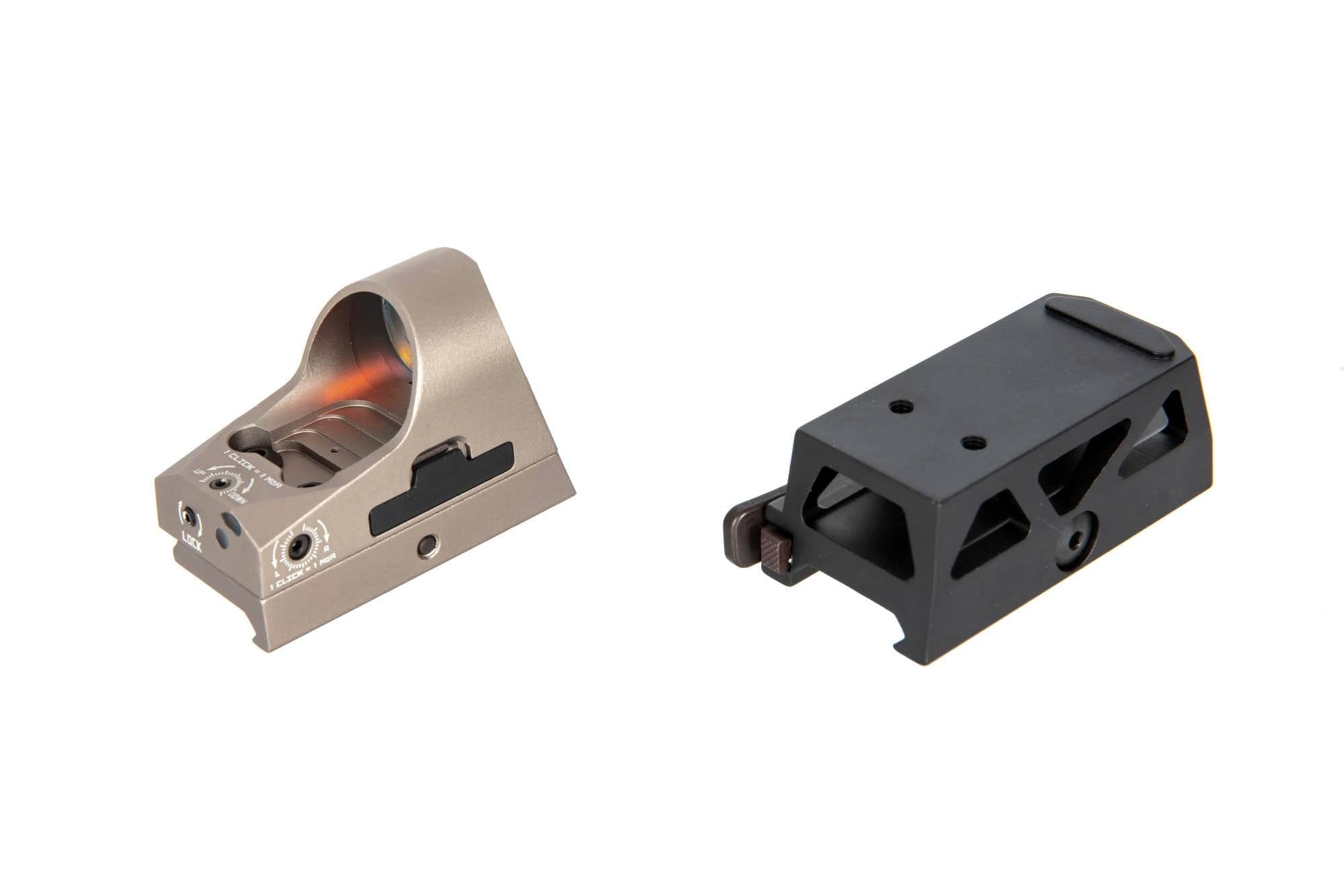 1x25 Mini Reflex Sight Replica - Dark Earth by AIM-O on Airsoft Mania Europe