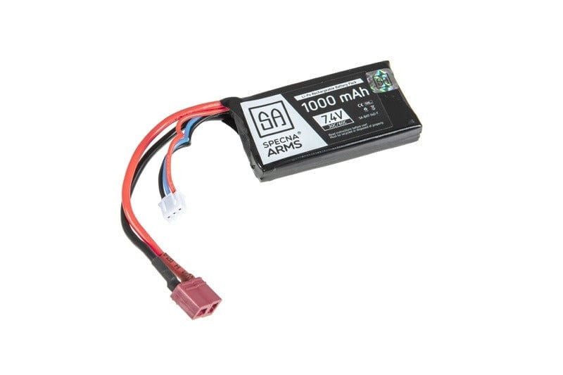 LiPo 7.4V 1000mAh 30 / 60C (PEQ) Battery - T-Connect (Deans) for reliable power in airsoft and RC applications from Specna Arms.