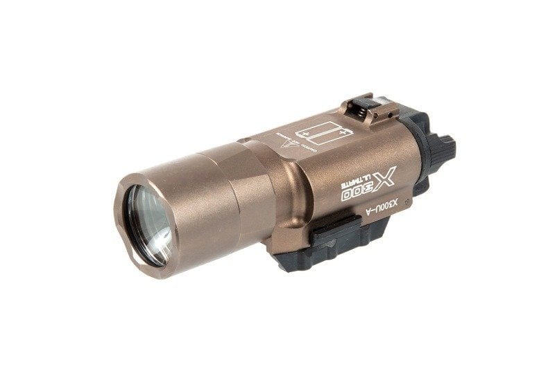 Torcia Tattica Per Softair Con Doppio Interruttore – Montaggio Rapido Per M300, M600, Marrone