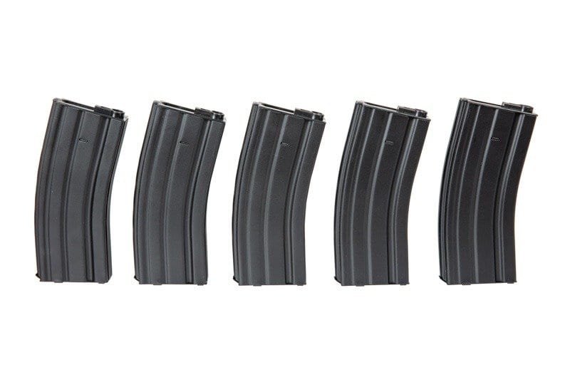 5x Hi-Cap 300 BB Magazines for M4 - black