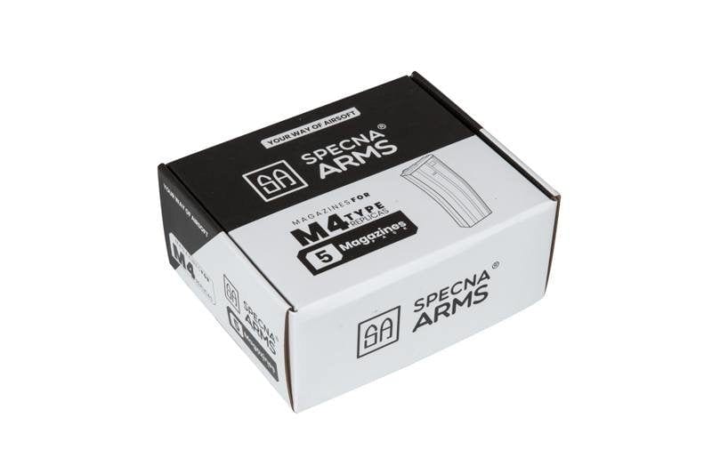 5x Hi-Cap 300 BB Magazines for M4 - black