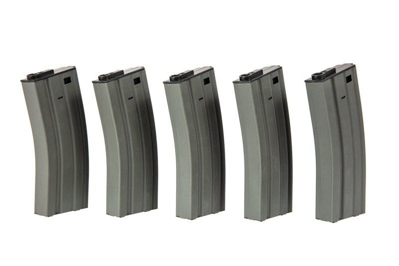 5 x Mid-Cap 120BB Mags for M4 - Grey