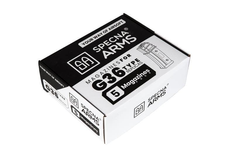 Set of 5 Mid-Cap 120 BB Magazines for G36