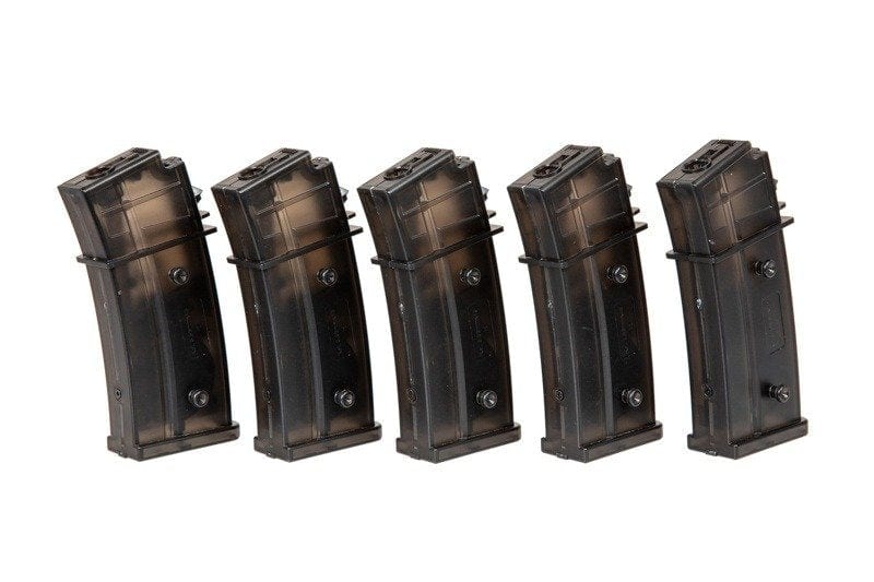 Set of 5 Hi-Cap 300 BB Magazines for G36 - Black