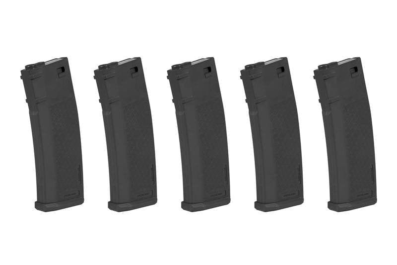Set of 5 125BBs S-Mag Mid-Cap magazines - black