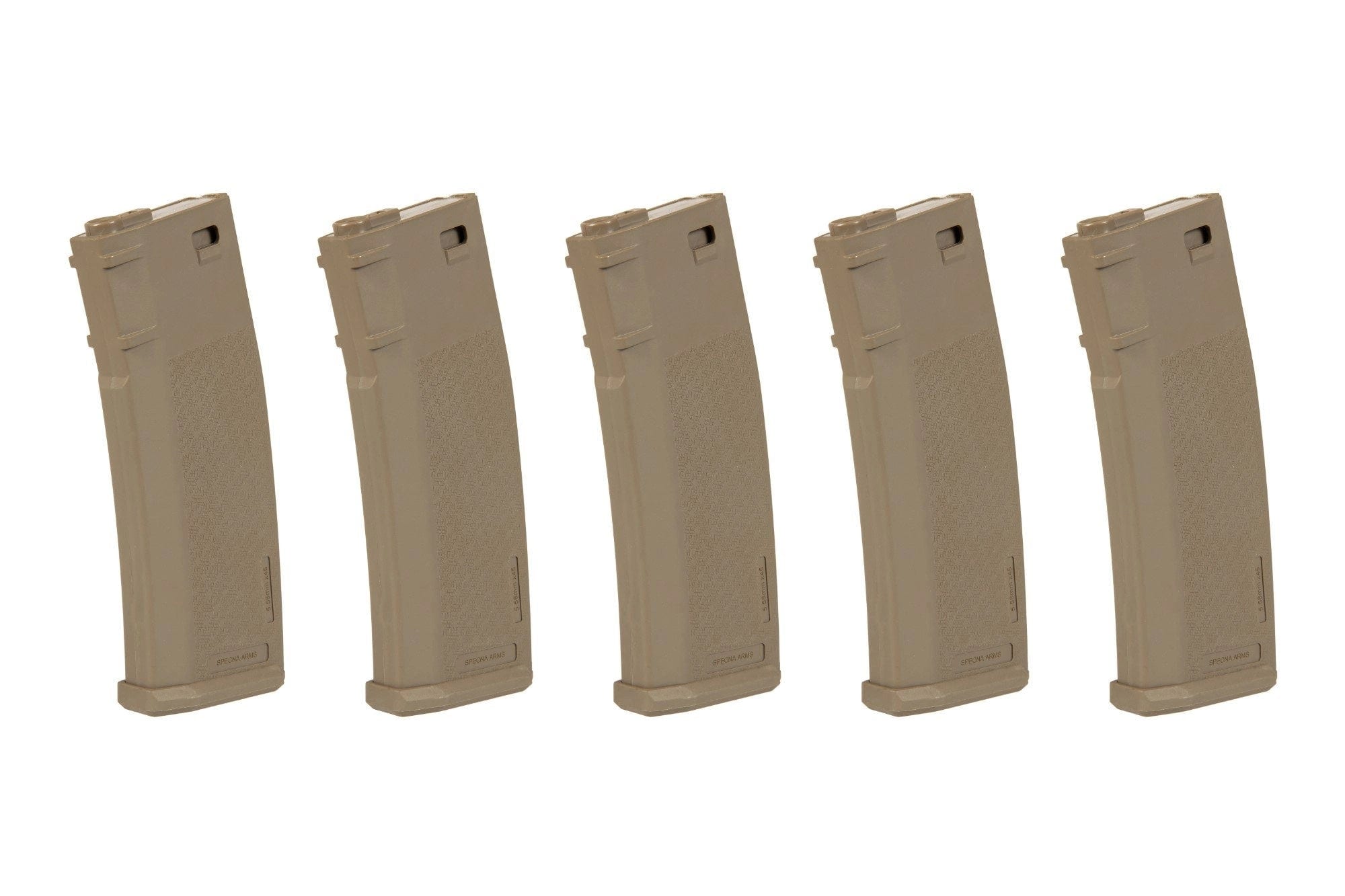 Set of 5 125BBs S-Mag Mid-Cap magazines - tan
