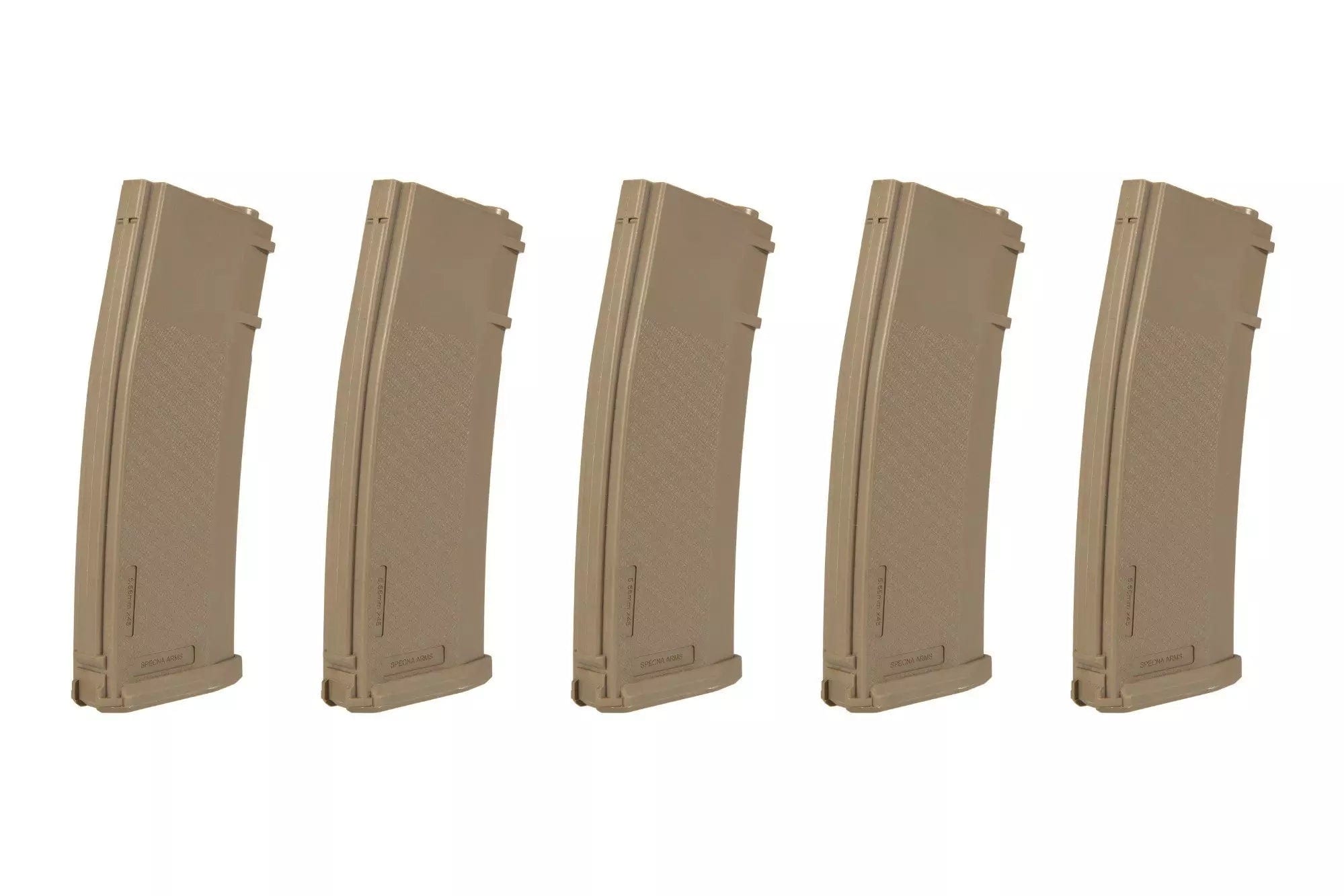 Set of 5 125BBs S-Mag Mid-Cap magazines - tan