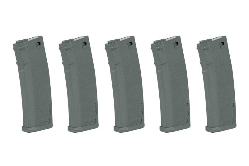Set of 5 125BBs S-Mag Mid-Cap magazines - Chaos Grey
