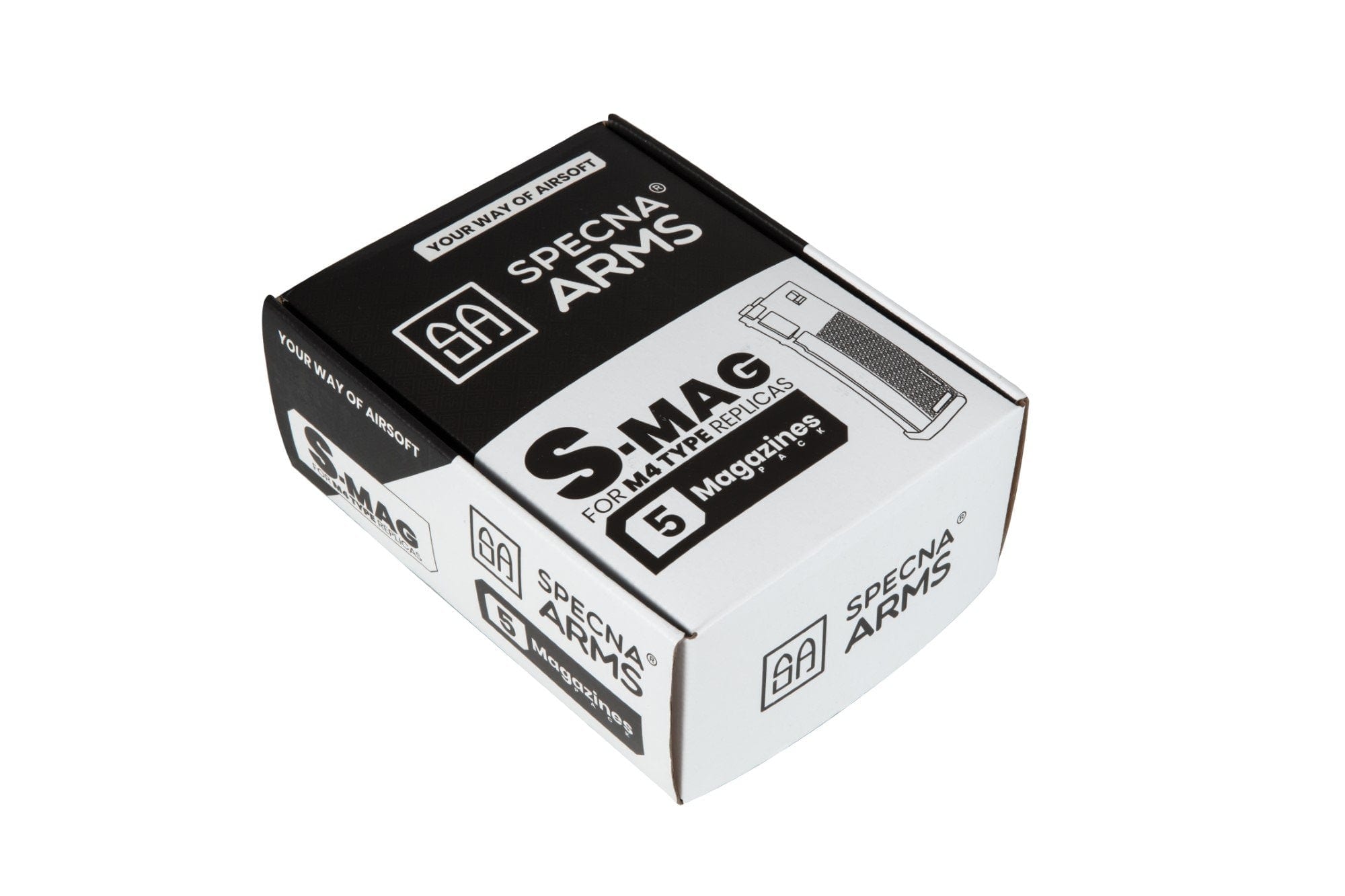 Set of 5 380BBs S-Mag Hi-Cap magazines - Tan by Specna Arms on Airsoft Mania Europe