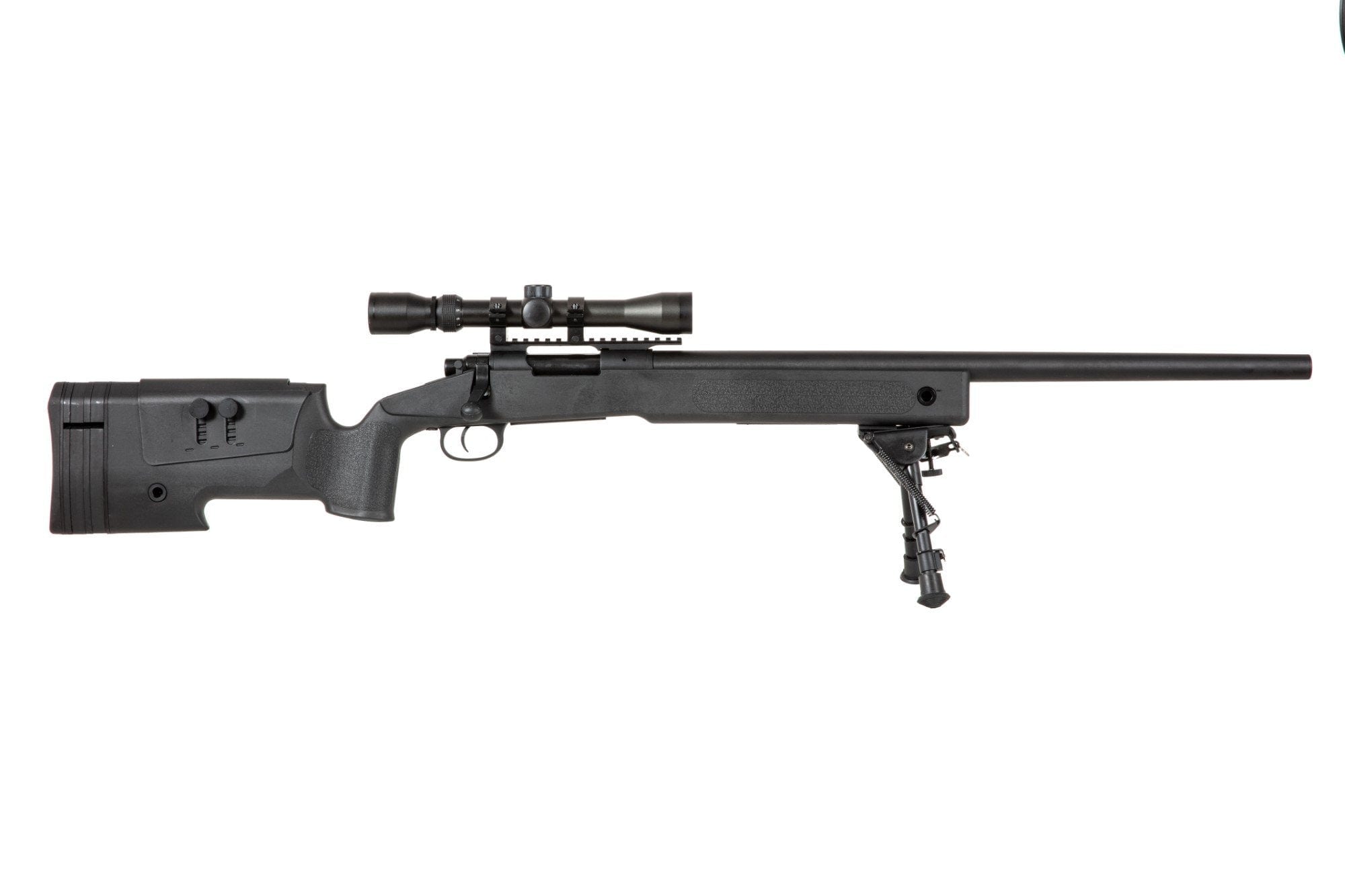 SA-CORE ™ S02 replica sniper rifle with scope and bipod - black