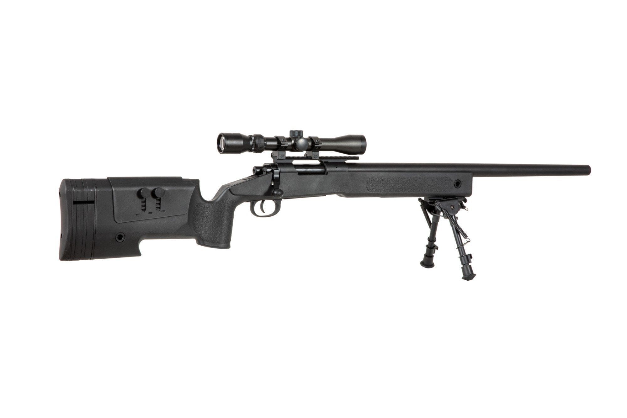 SA-CORE ™ S02 replica sniper rifle with scope and bipod - black