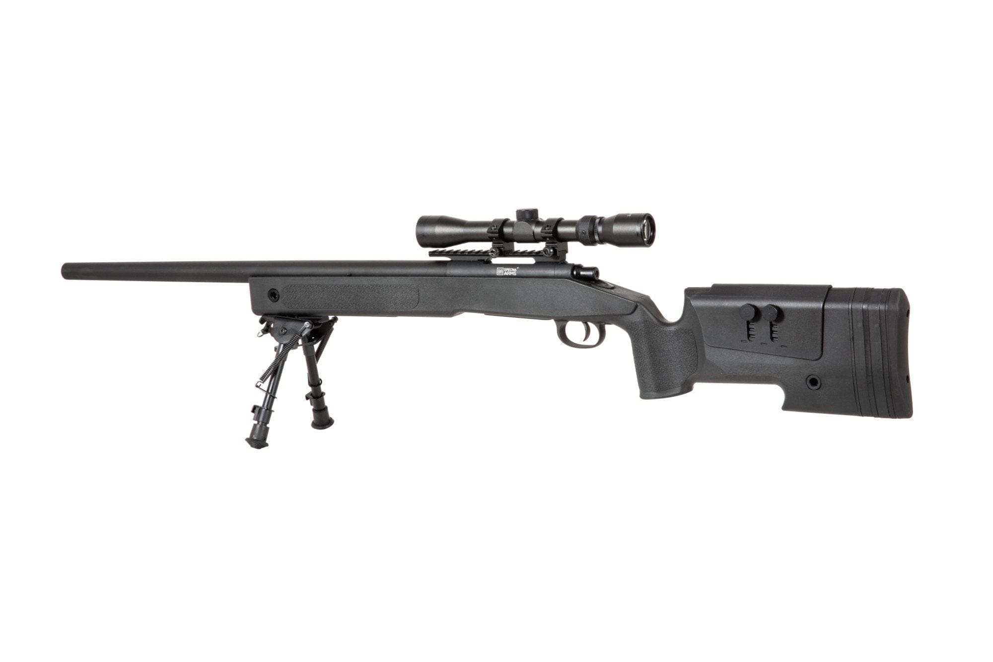SA-CORE ™ S02 replica sniper rifle with scope and bipod - black