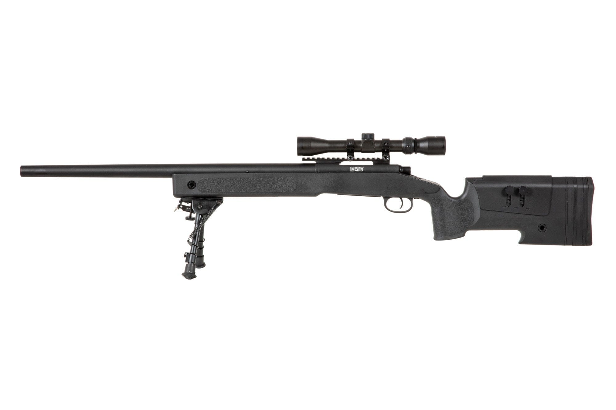 SA-CORE ™ S02 replica sniper rifle with scope and bipod - black