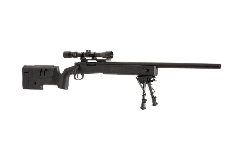 SA-CORE ™ S02 replica sniper rifle with scope and bipod - black