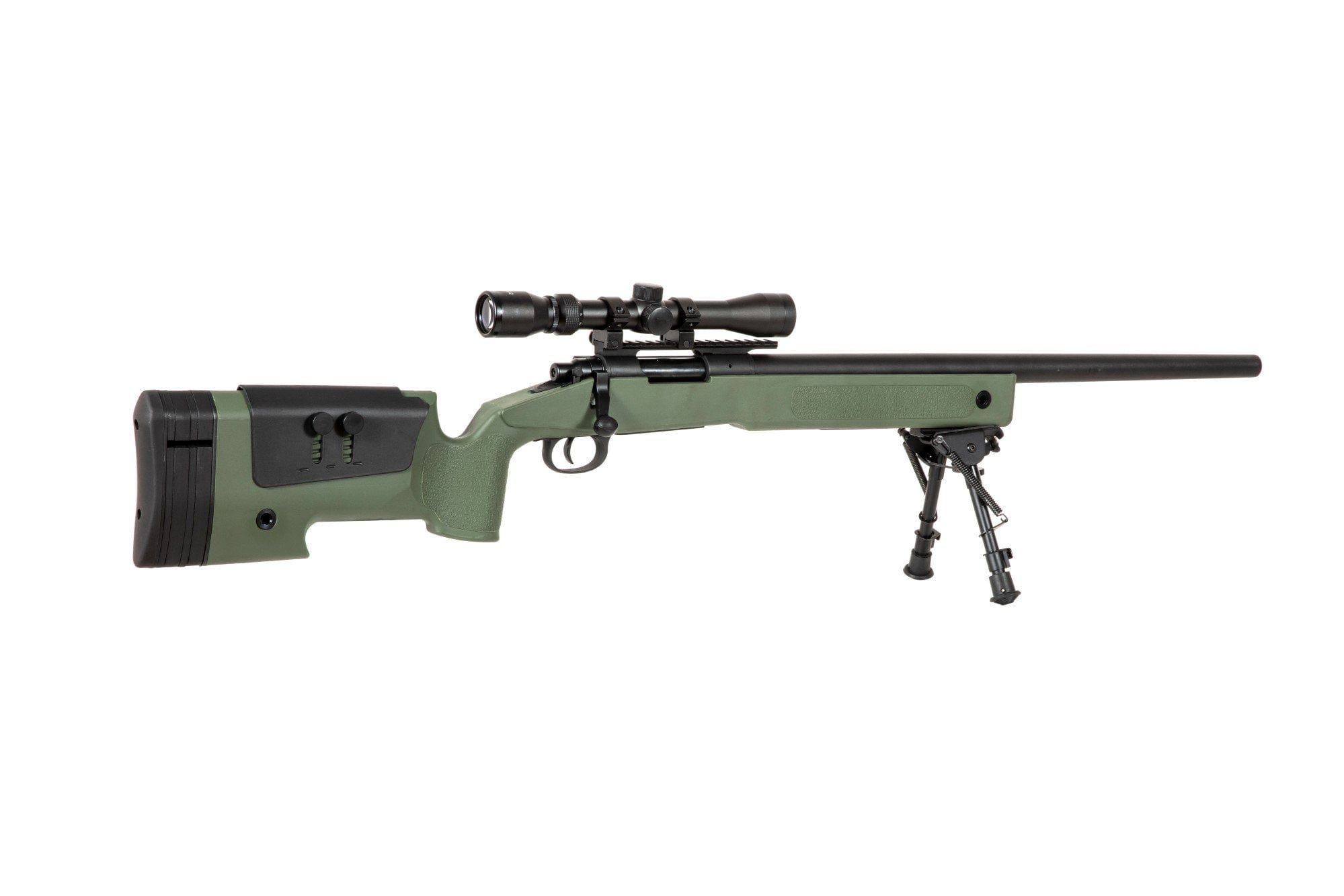 SA-CORE ™ S02 replica sniper rifle with scope and bipod - olive