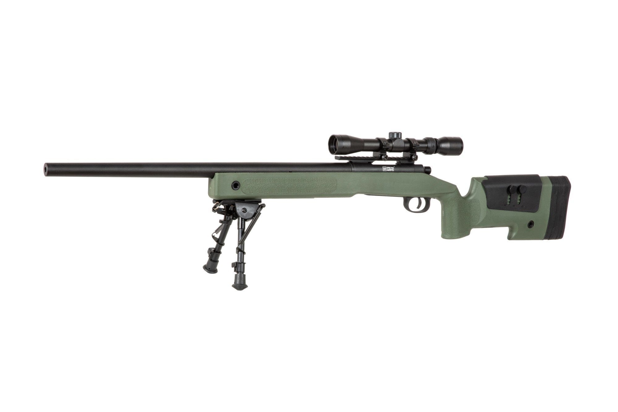 SA-CORE ™ S02 replica sniper rifle with scope and bipod - olive