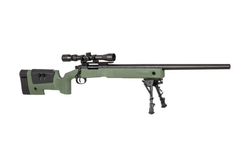 SA-CORE ™ S02 replica sniper rifle with scope and bipod - olive