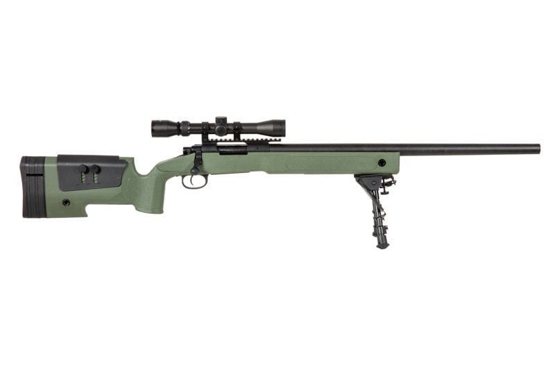 SA-CORE ™ S02 replica sniper rifle with scope and bipod - olive