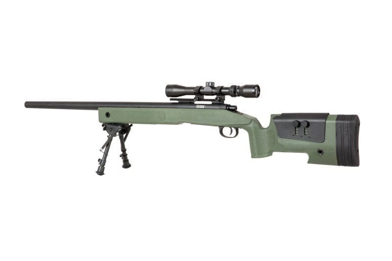 SA-CORE ™ S02 replica sniper rifle with scope and bipod - olive