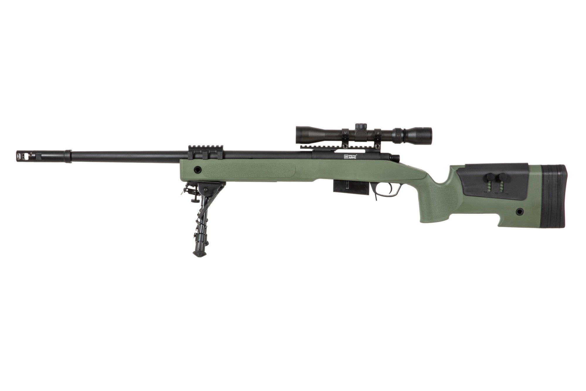 SA-CORE ™ S03 replica sniper rifle with scope and bipod - olive