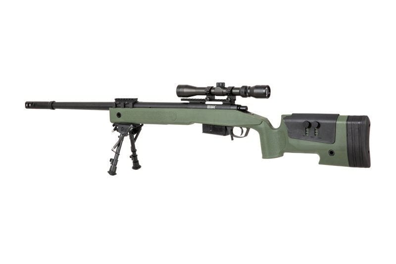 SA-CORE ™ S03 replica sniper rifle with scope and bipod - olive