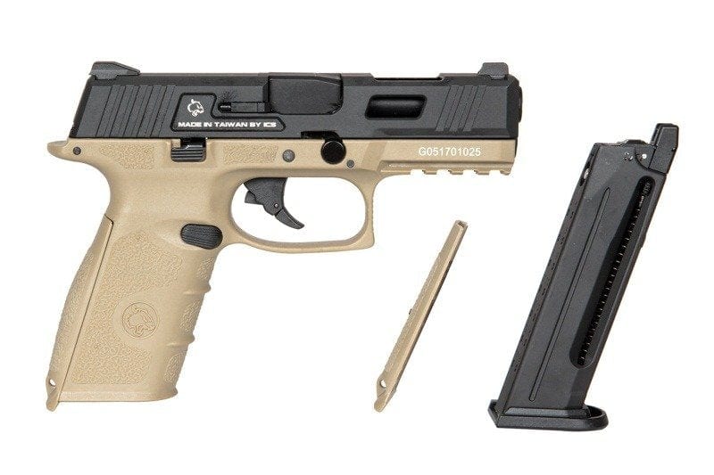 BLE-XFG Pistol Replica - tan / black by ICS on Airsoft Mania Europe
