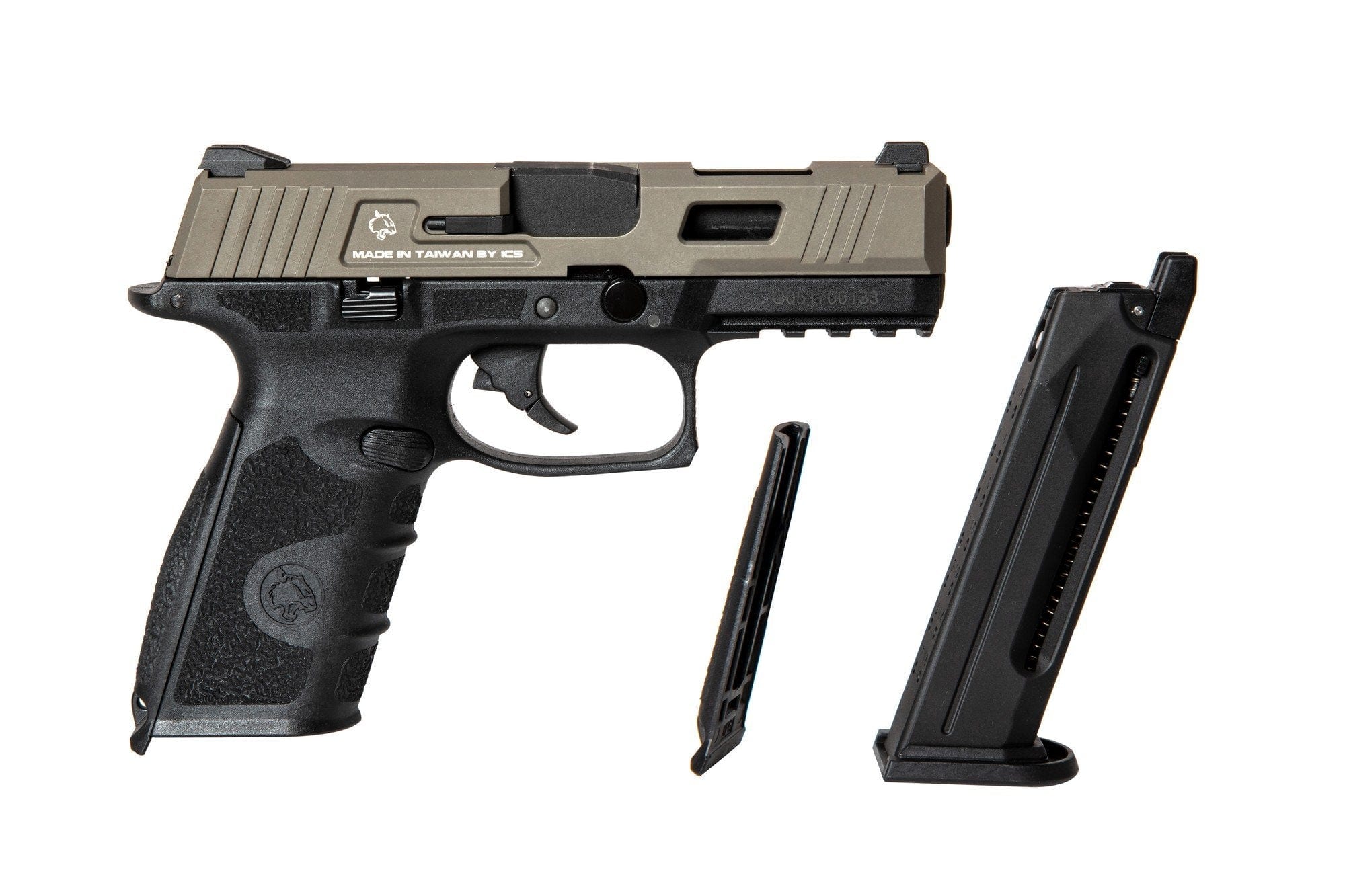 BLE-XFG Pistol Replica - black / tan by ICS on Airsoft Mania Europe