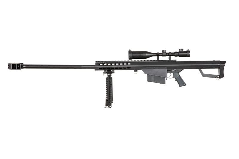 SW-024A airsoft sniper rifle with scope and bipod - black