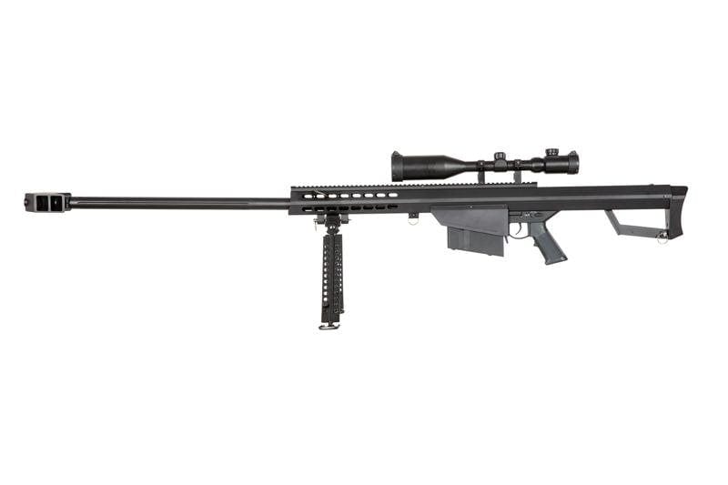 Barrett M82A1 SW-024A Spring Sniper Rifle (with scope + bipod) - black