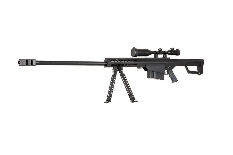 Barrett M82A1 SW-024A Spring Sniper Rifle (with scope + bipod) - black