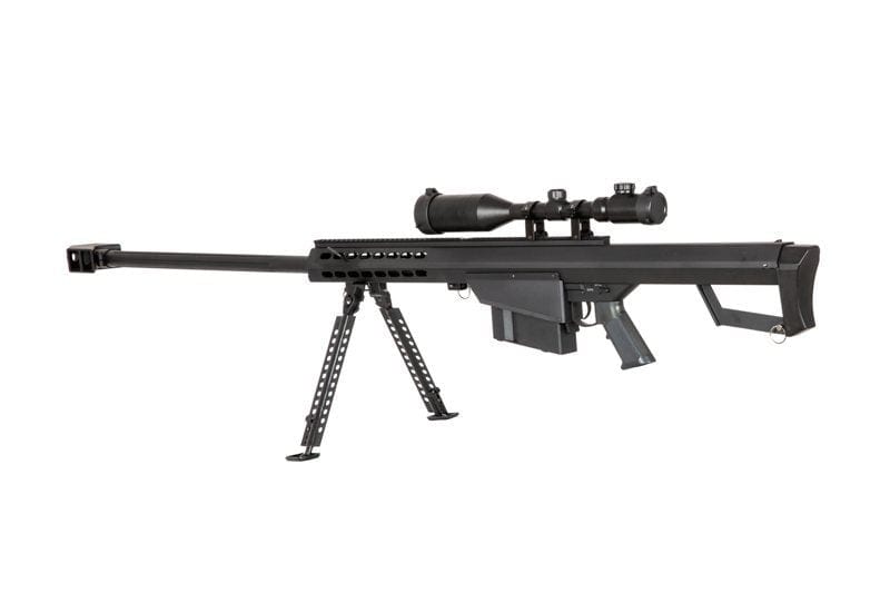 Barrett M82A1 SW-024A Spring Sniper Rifle (with scope + bipod) - black