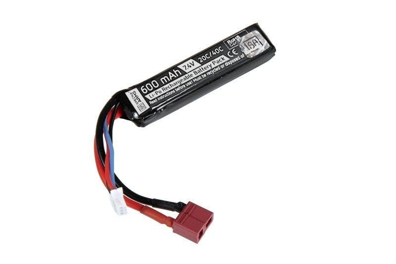 LiPo 7.4V 600mAh 20 / 40C Battery for PDW - T-Connect (Deans)