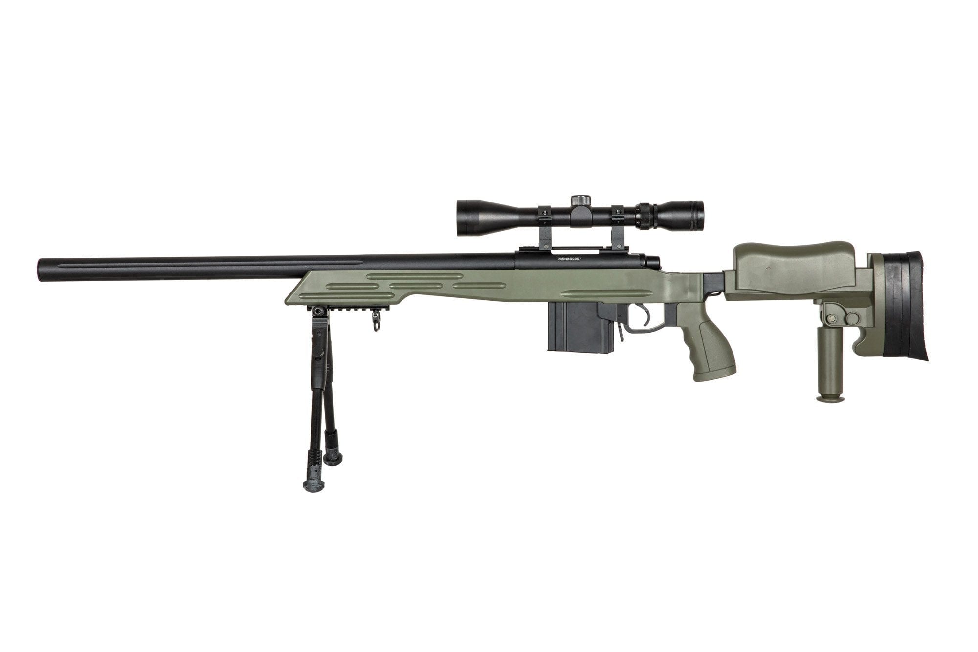 Sniper Rifle with scope and bipod MB4413D - OD