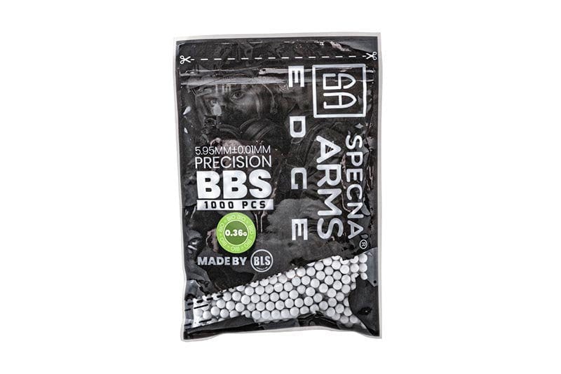 0.36g Specna Arms EDGE™ BIO Precision BBs - 1000 BBs - White