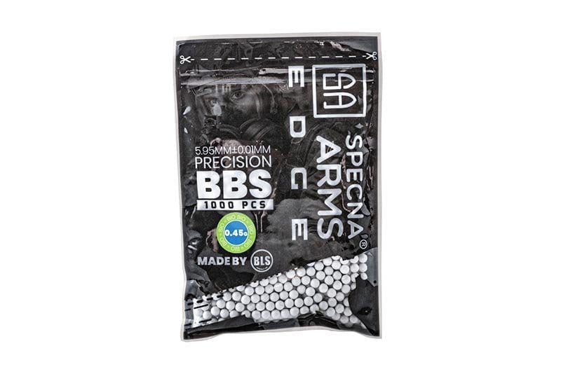 0.45g Specna Arms EDGE™ BIO Precision BBs - 1000 BBs - White