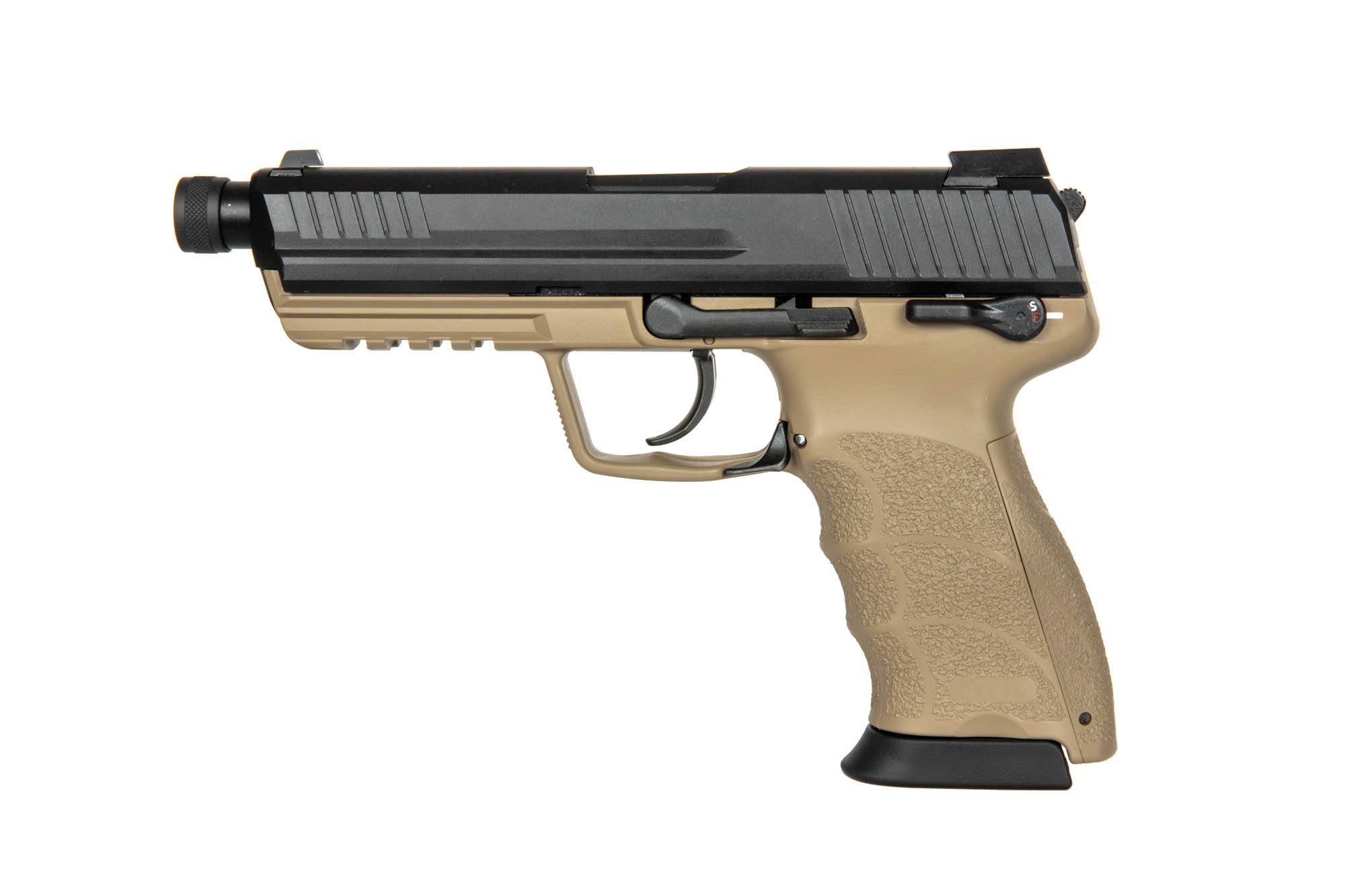 45 Tactical Pistol with Silencer - Tan